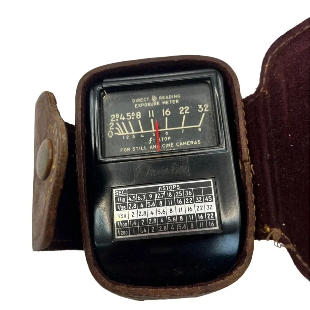Vtg Weston Master II Exposure Meter Model 853 With Leather Case 58e